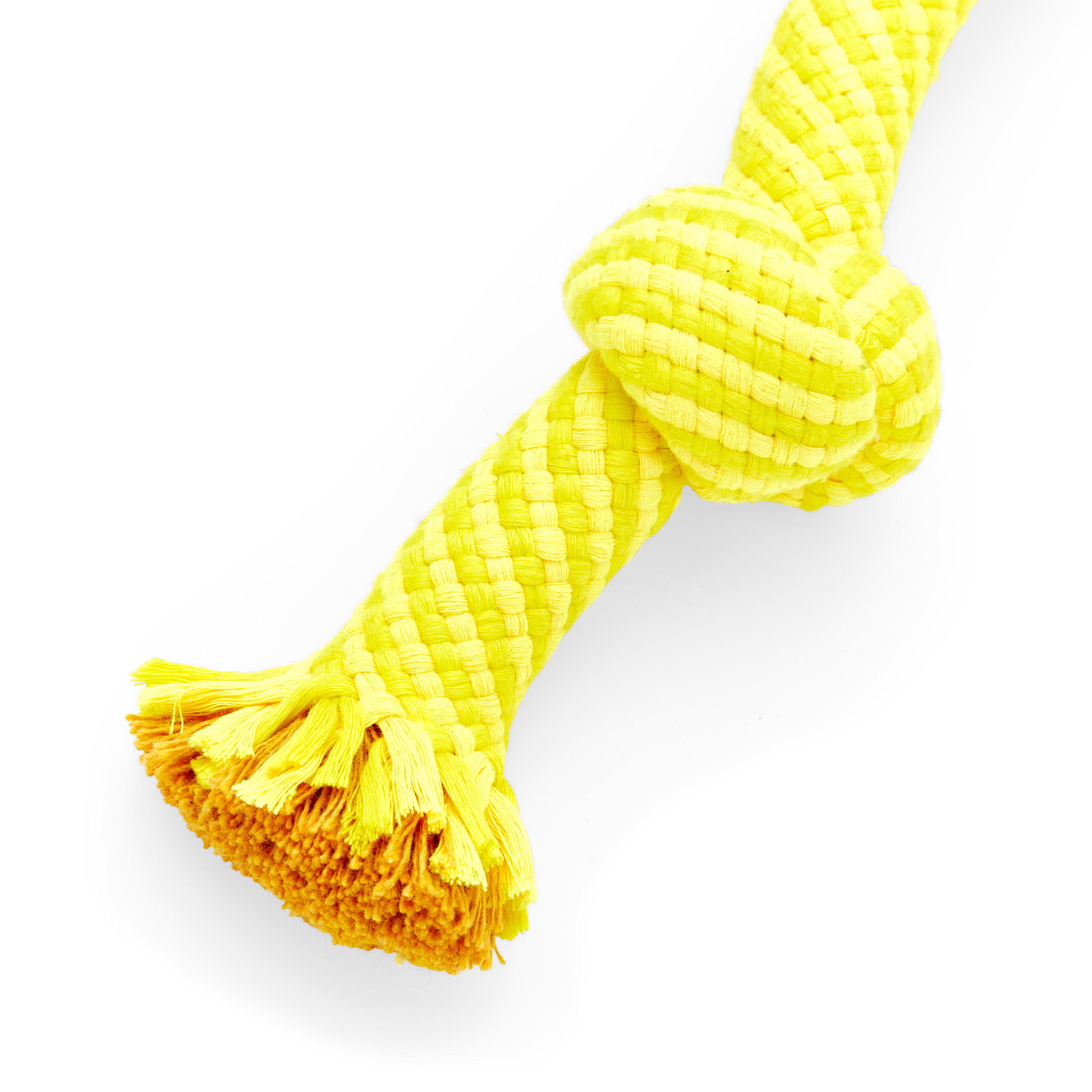 Leaps  Bounds Yellow Knotted Rope Dog Toy， Large