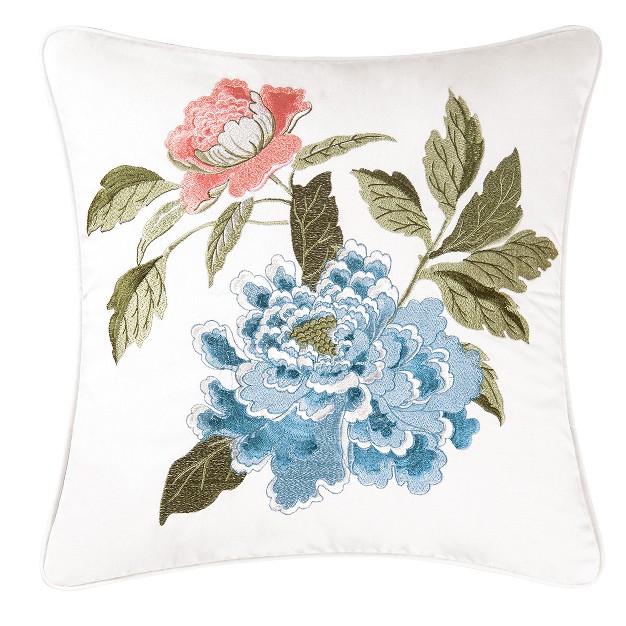 X 18 quot Marianne Embroidered Throw Pillow