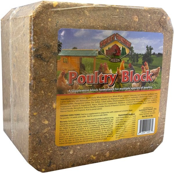 Sweet Country Feeds Poultry Block Chicken Supplement， 20-lb block