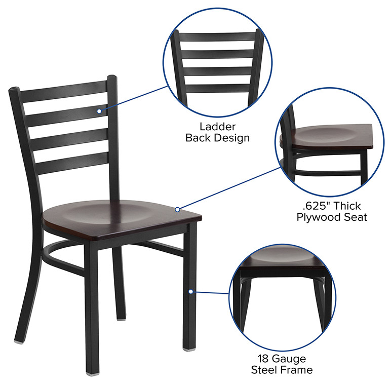 Black Ladder Chair Black Seat   Transitional   Dining Chairs   by Beyond Design  ampMore  Houzz