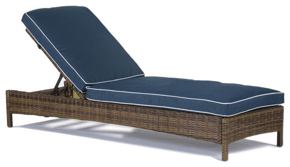 Crosley Bradenton Chaise Lounge With Cushions   Contemporary   Outdoor Chaise Lounges   by Virventures  Houzz