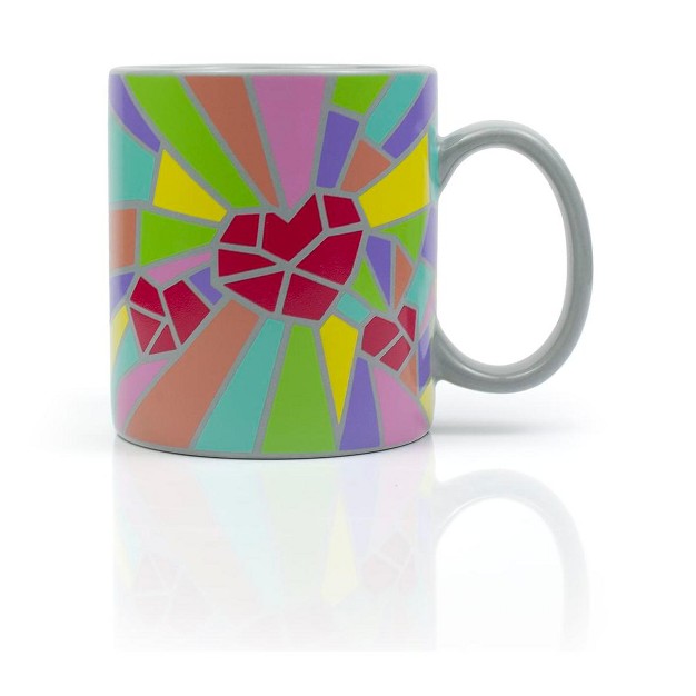 Toynk 2020 Sidewalk Chalk Inspired Mosaic Heart Ceramic Coffee Mug Holds 16 Ounces