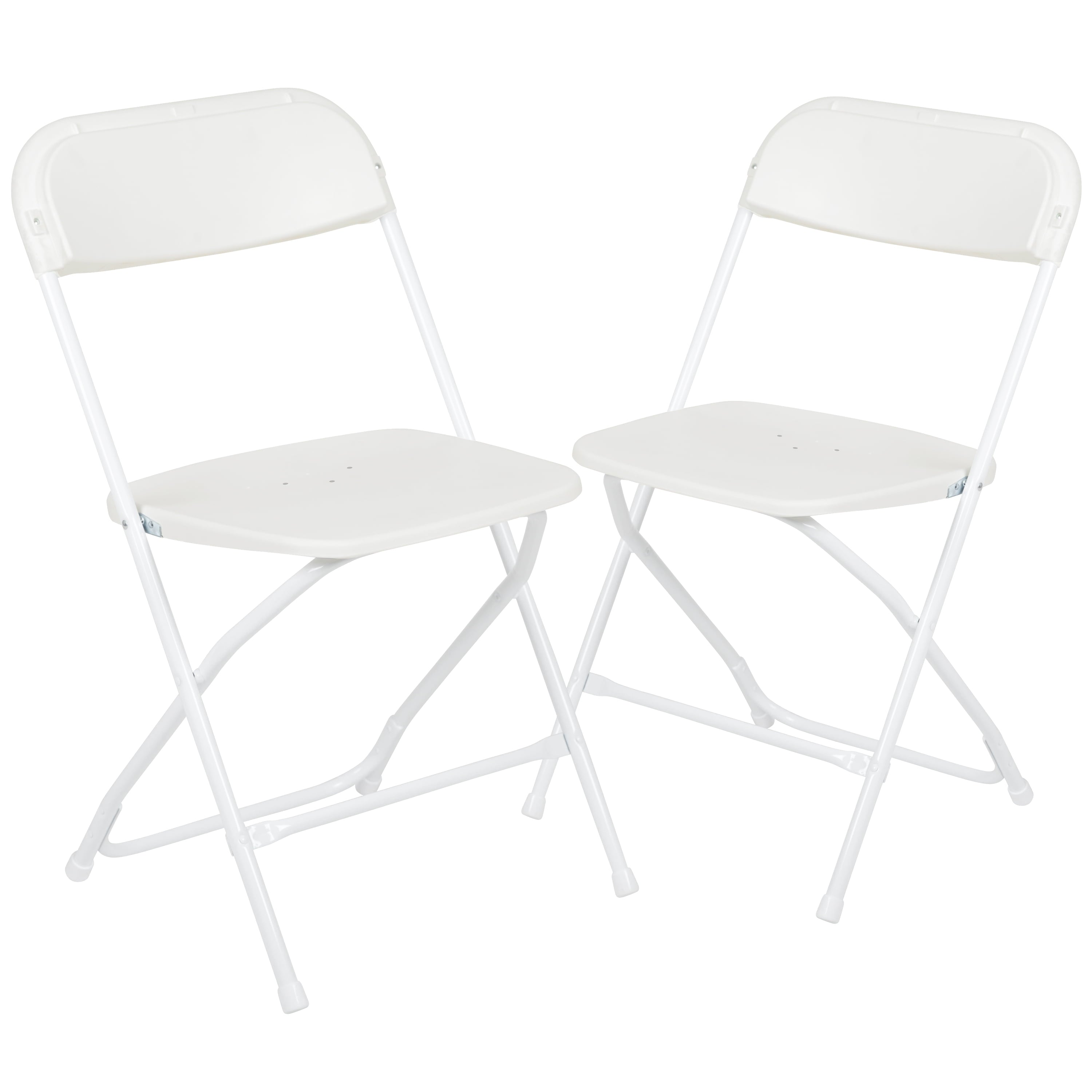 Flash Furniture Hercules™ Series Plastic Folding Chair - White - 2 Pack 650LB Weight Capacity Comfortable Event Chair-Lightweight Folding Chair