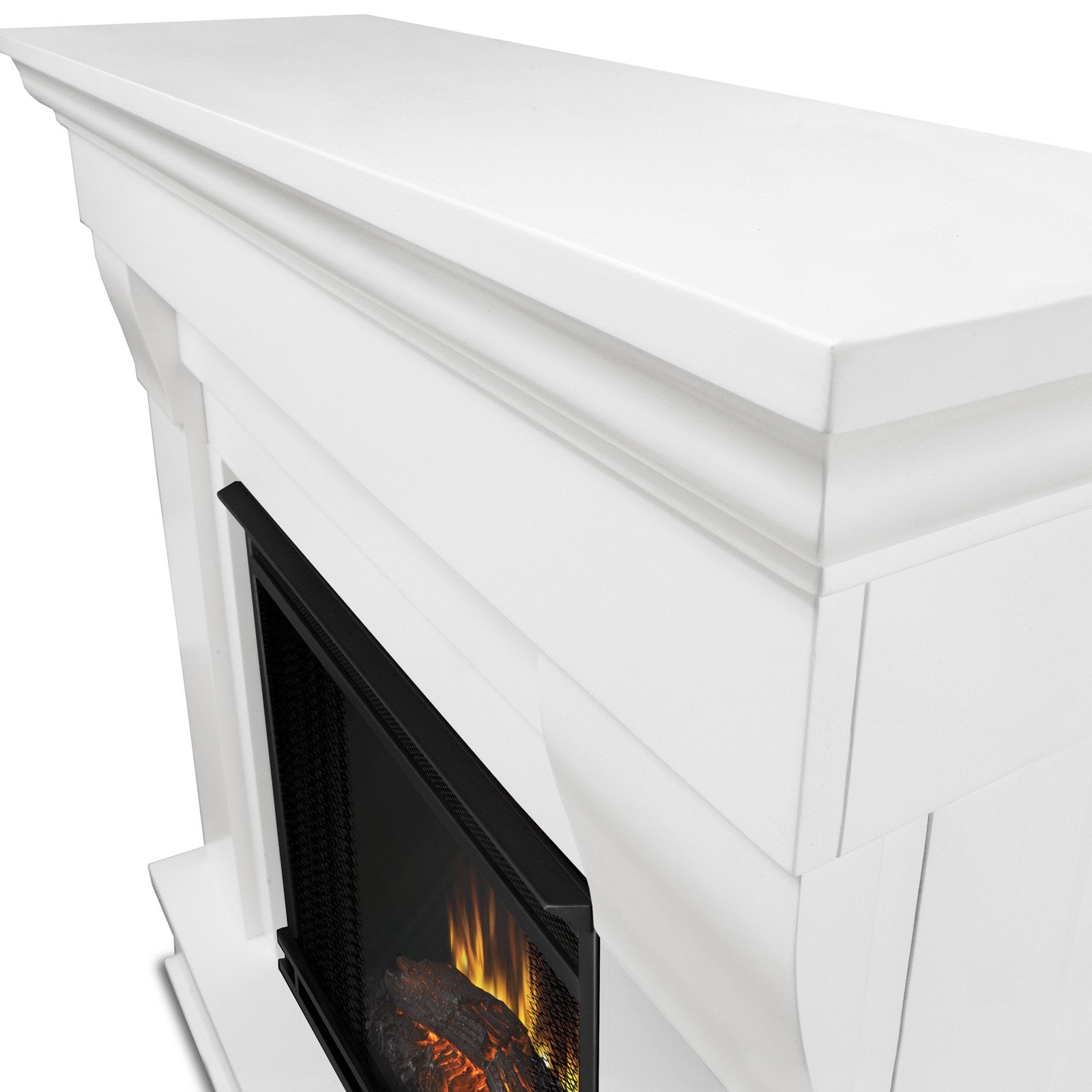 Chateau Electric Fireplace in White by Real Flame