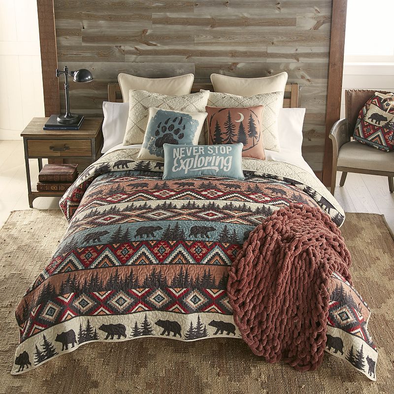 Donna Sharp Bear Totem Quilt Set with Shams