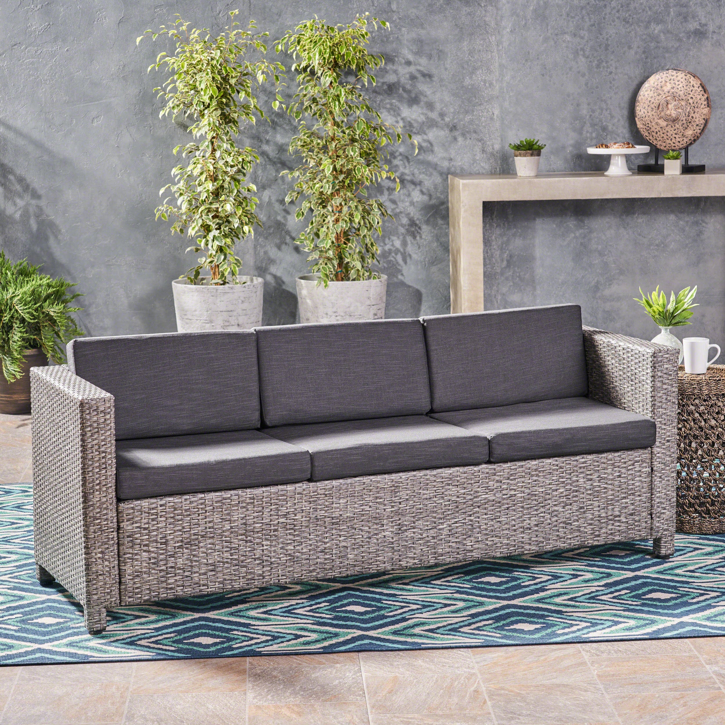 Cony Outdoor Wicker 3 Seater Sofa