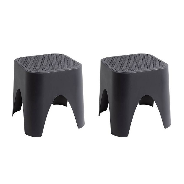 2pk Mallorca Stackable Rattan Top Side Tables Lagoon