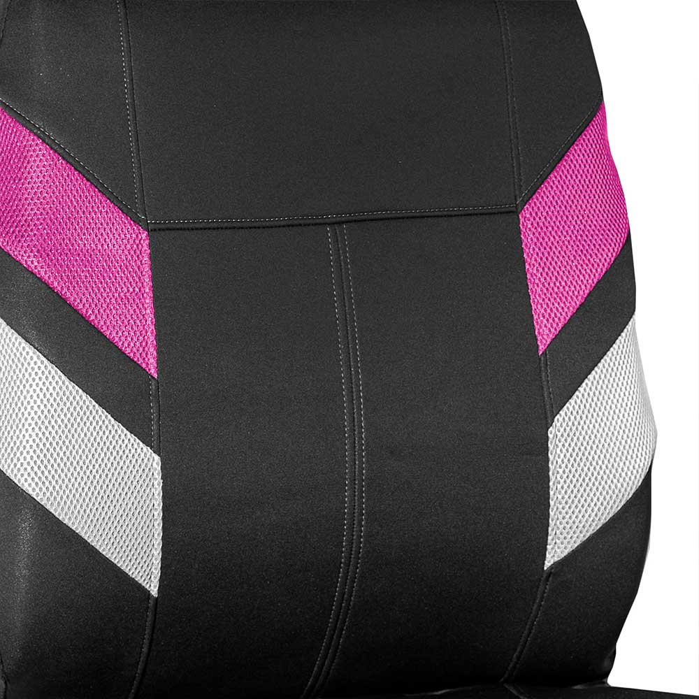 FH Group Modern Edge AFFB086PINK115 Pink Neoprene Full Set Car Seat Cover with Air Freshener