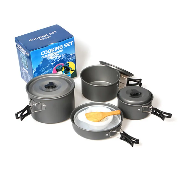 Outdoor Camping Aluminum Cookware Sets Nonstick Pots and Pans Set Nonstick Induction Pan Set For cooking