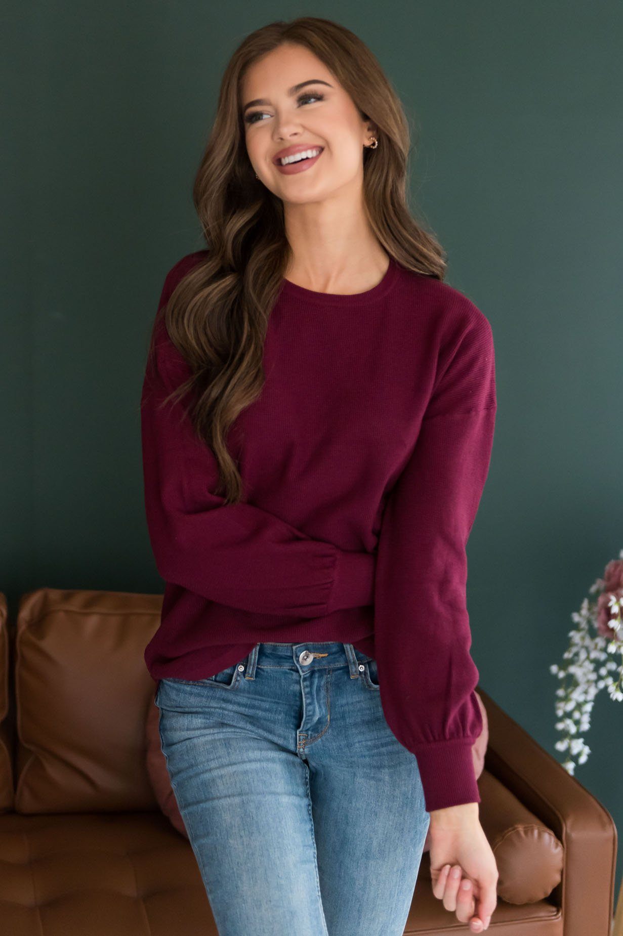 Fall In Line Modest Thermal Sweater