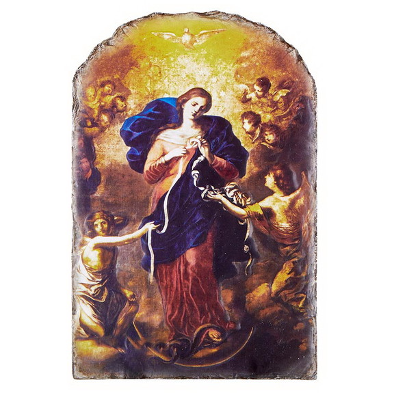 Avalon Gallery J0167 Mary Untier of Knots Tile Pla...