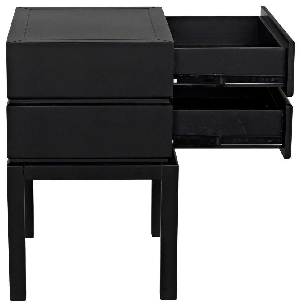 Andras Side Table  Black   Transitional   Side Tables And End Tables   by Noir  Houzz