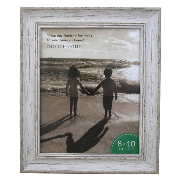 X 10 quot Weathered Finish Photo Picture Frame White