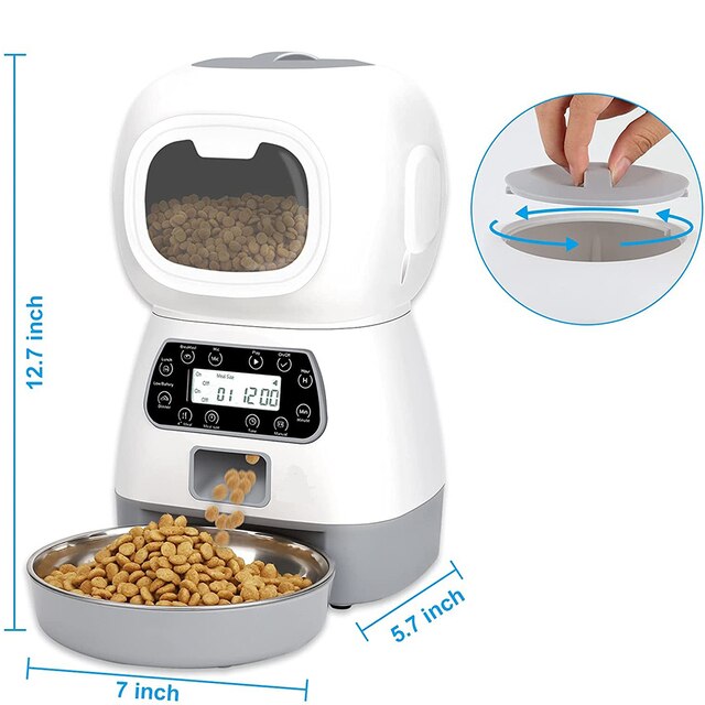 Household goods Automatic Pet Feeder Food Dispenser Cat Dog Smart Timer Feeding Supplies With Voice Record LCD Screen Timer