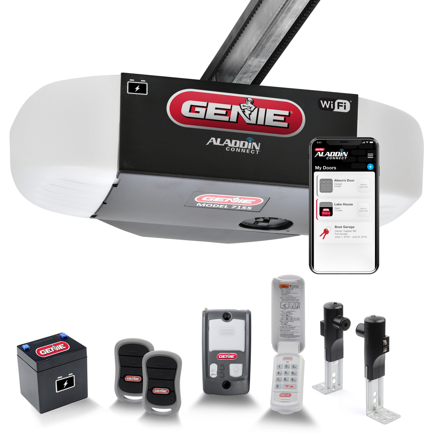 Genie StealthDrive Connect 1-1/4 HP Belt Drive WiFi Compatible Garage Door Opener