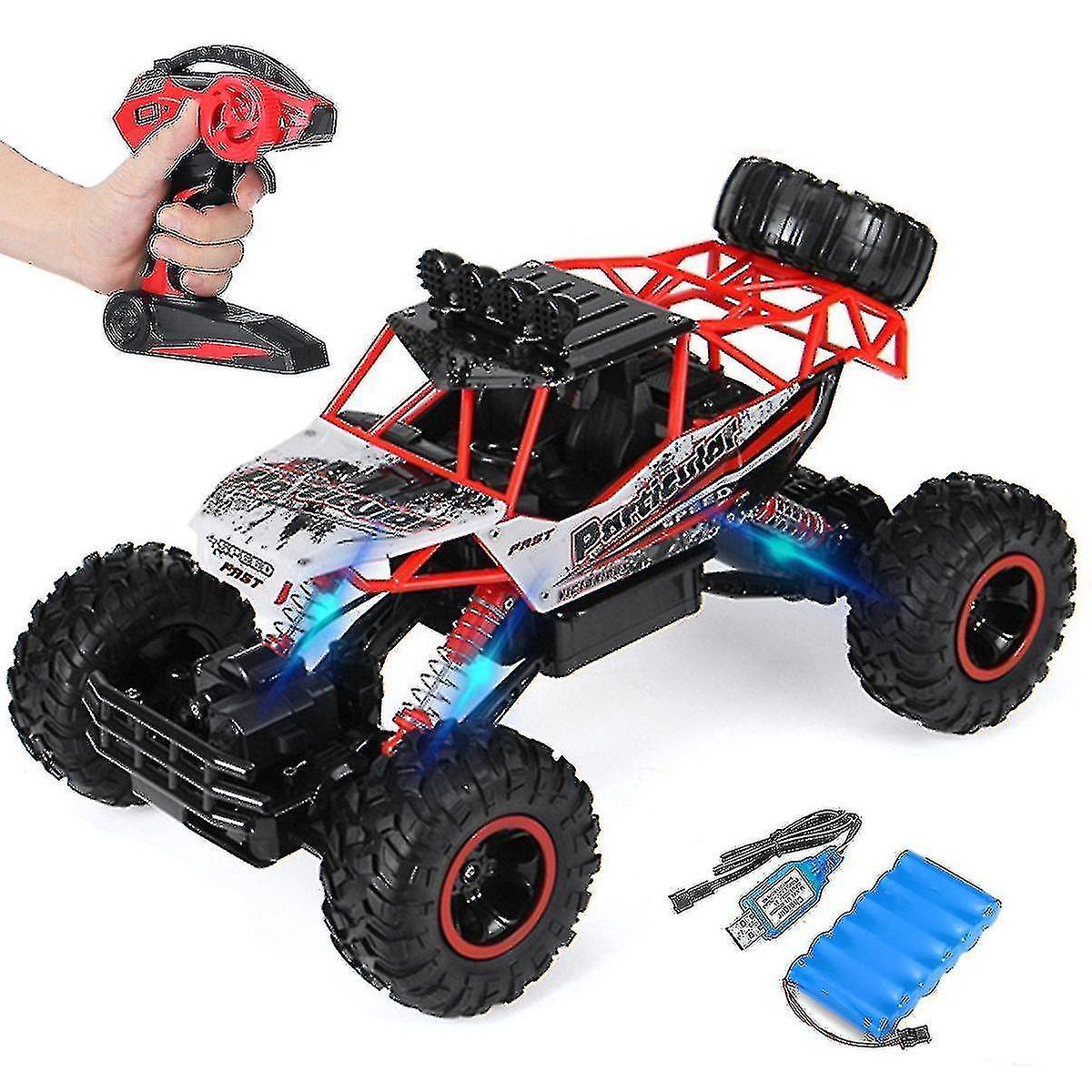 4wheel Drive 2.4g Rc Car For Off-road Fun For Children， 37cm(red 37cm 14.5in)