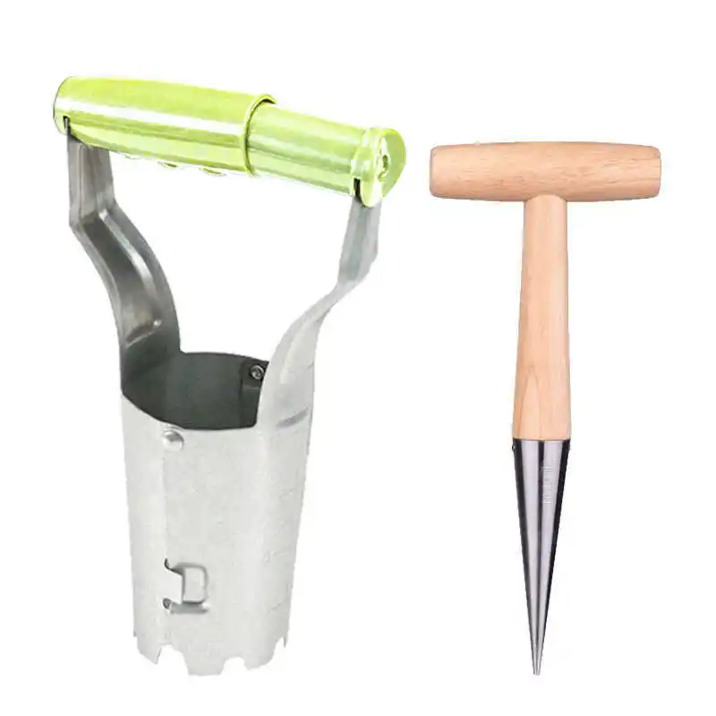 Plastic Handle Bulb Transplanter with Depth Mark Standard Potato Planter Transplant Seedlings Tools