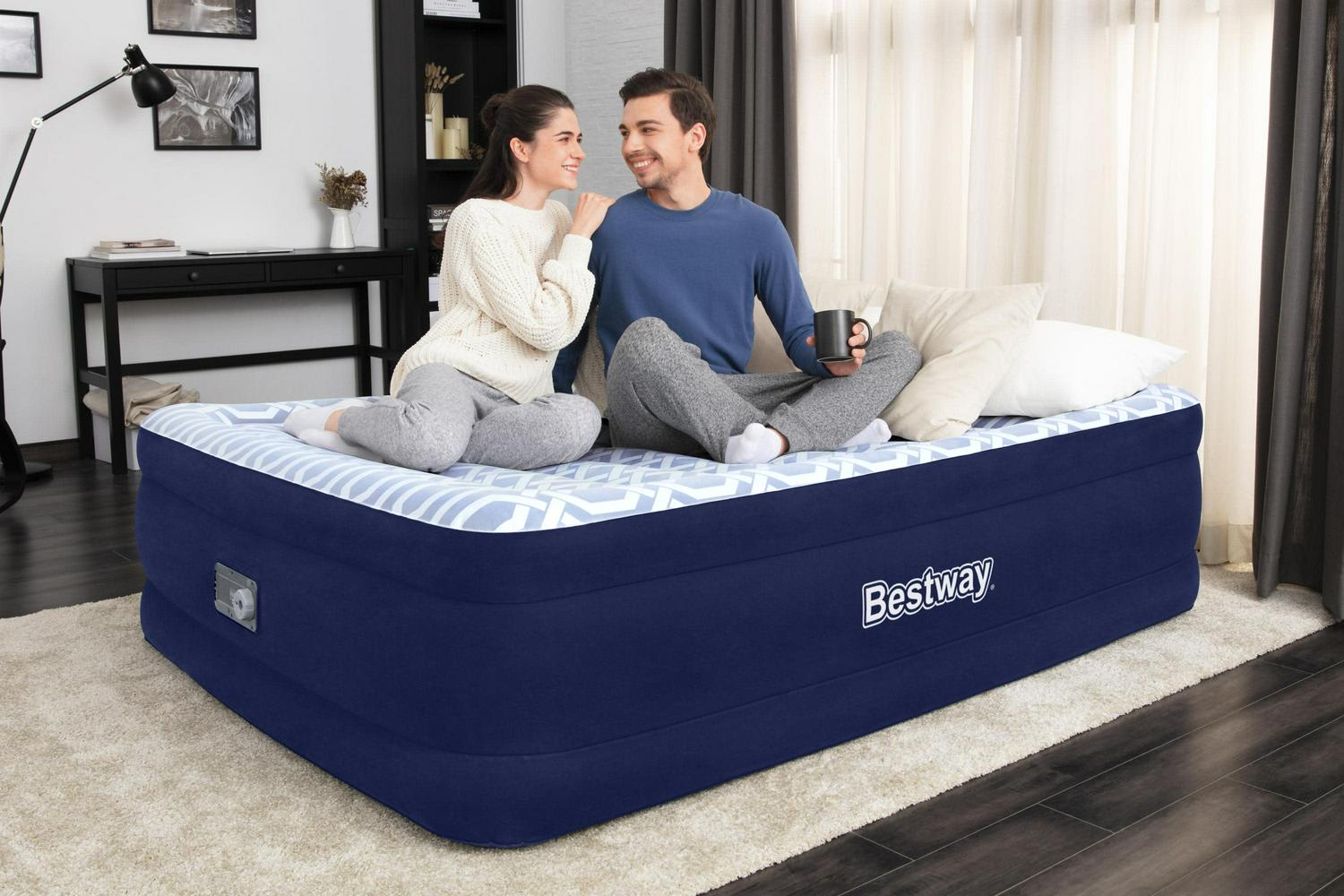 Bestway Fashion 20 Queen Air Mattress with Built-in Pump