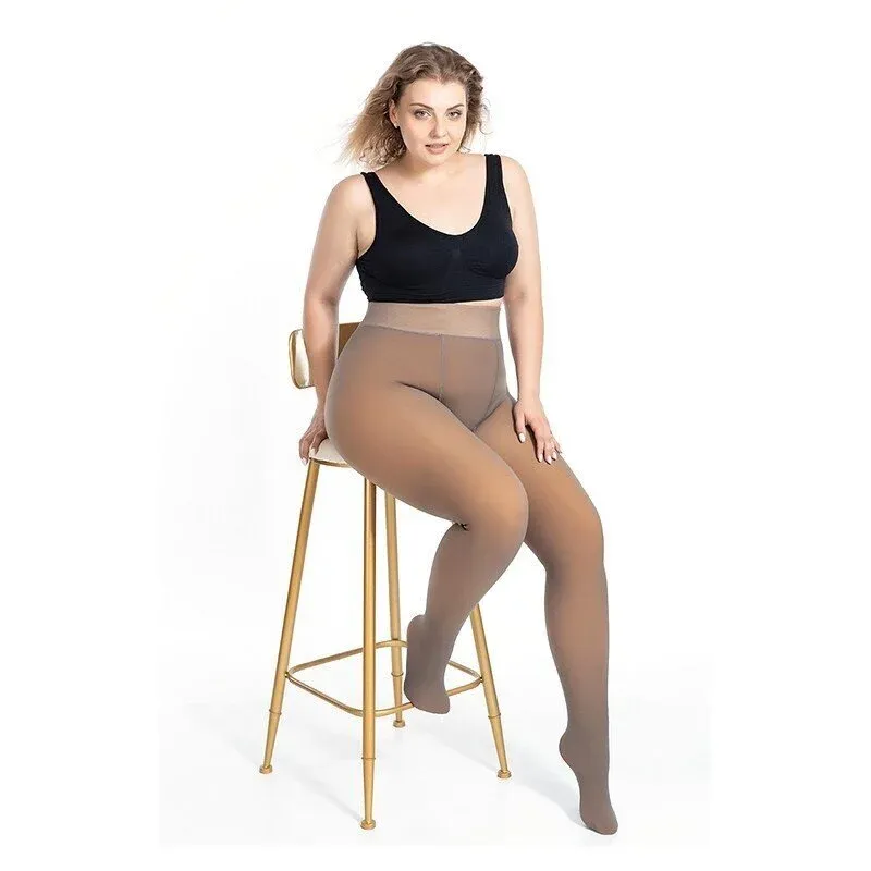 49% OFF🔥🔥-Flawless Legs Fake Translucent Warm Plush Lined Elastic Tights