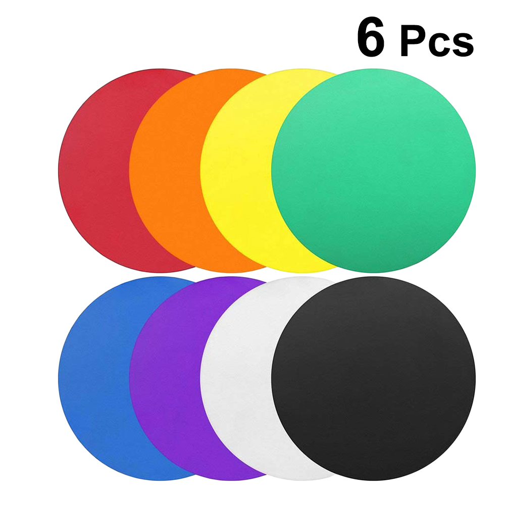 TINKSKY 6 Pcs Creative Round Silicone Jar Gripper Pad Multi-Purpose Heat Insulation Coasters Non-slip Cup Mat (Random Color)