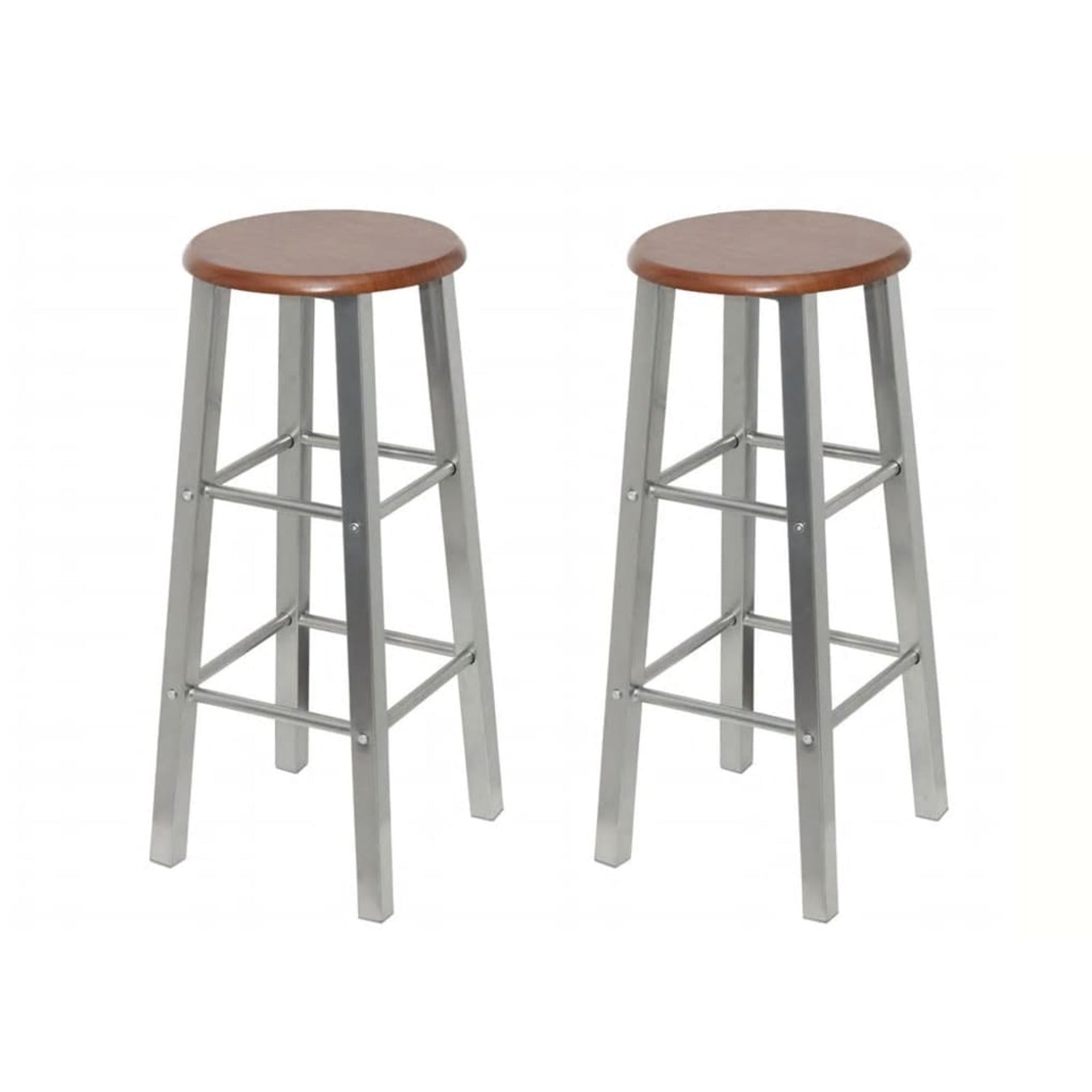 ametoys Bar Stools 2 pcs Metal with MDF Seat