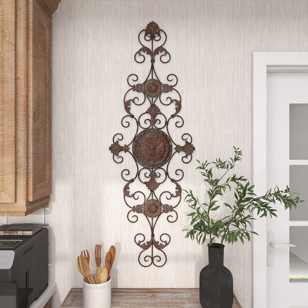 Brown Metal Rustic Ornamental Wall Decorl