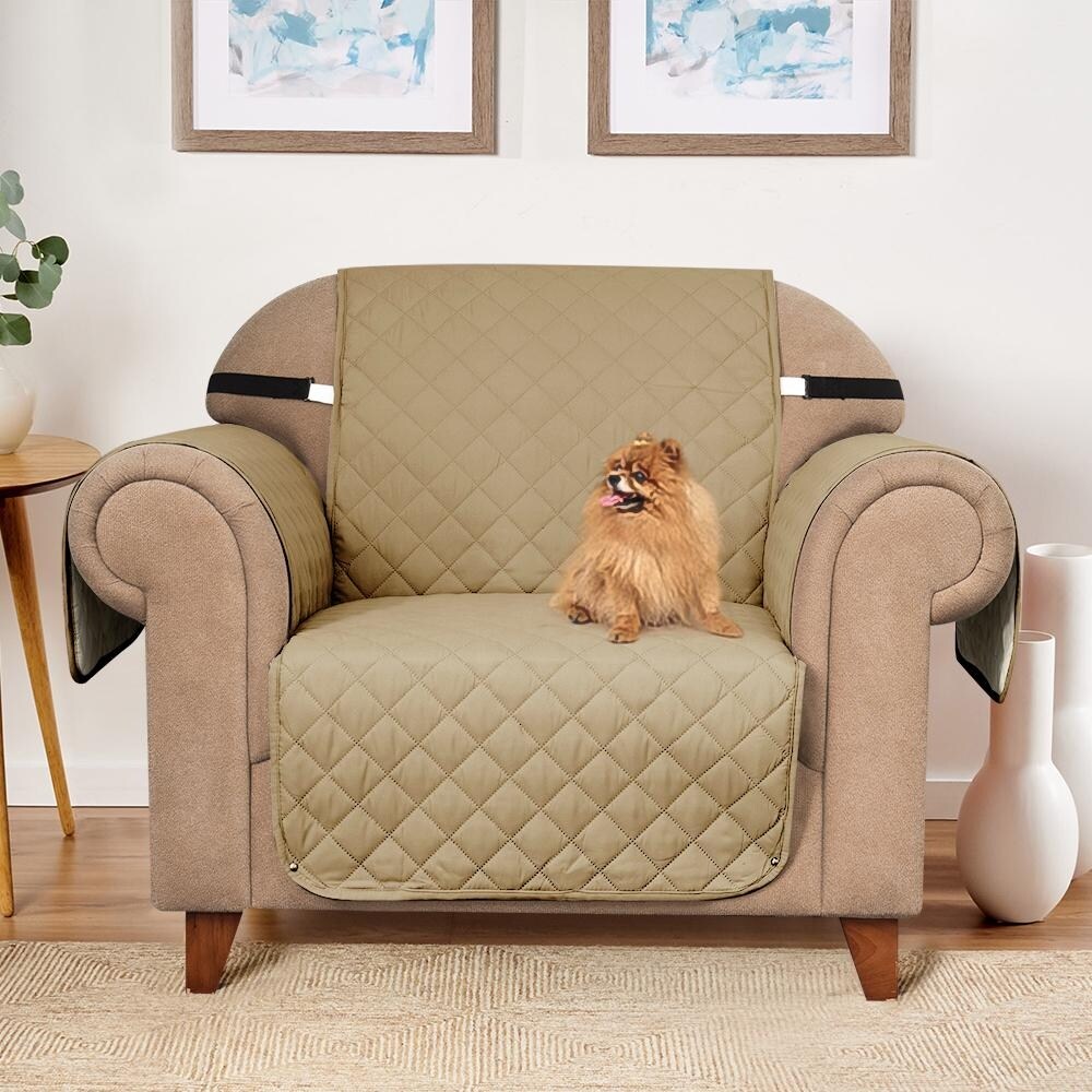 Subrtex Reversible Sofa Slipcover with Elastic Straps Furniture Protector for Pet