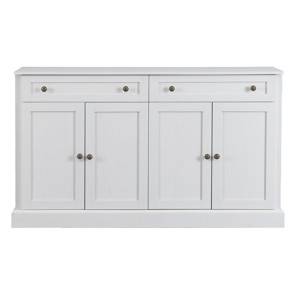 Modern Stable Kitchen Sideboard Storage Buffet Cabinet with 2 Drawers and 4 Doors Adjustable Shelves