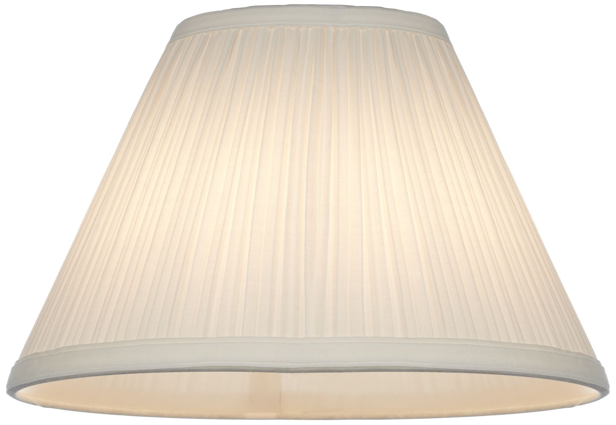 Brentwood Set of 2 Bell Lamp Shades White Mushroom Pleated Small 5