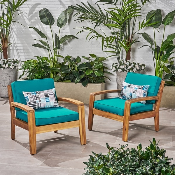 Grenada Outdoor Wood Club Chair (Set of 2) by Christopher Knight Home