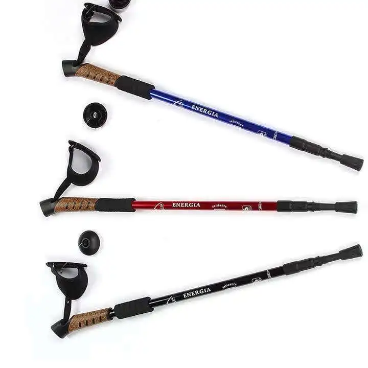 Hiking Trekking Ergonomic Portable Multifunctional Collapsible Poles Walking Sticks