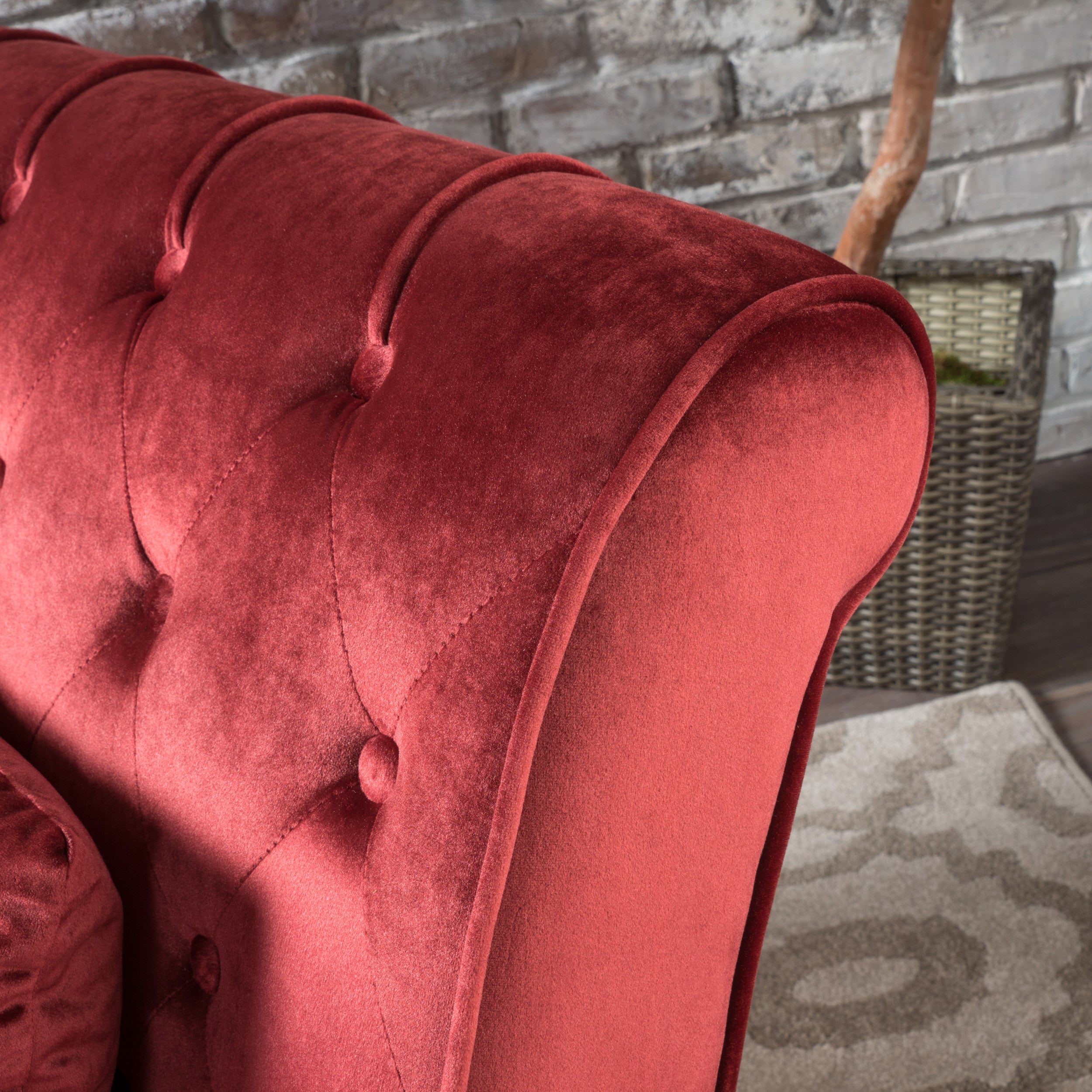 Rafaela Tufted Velvet Chaise Lounge