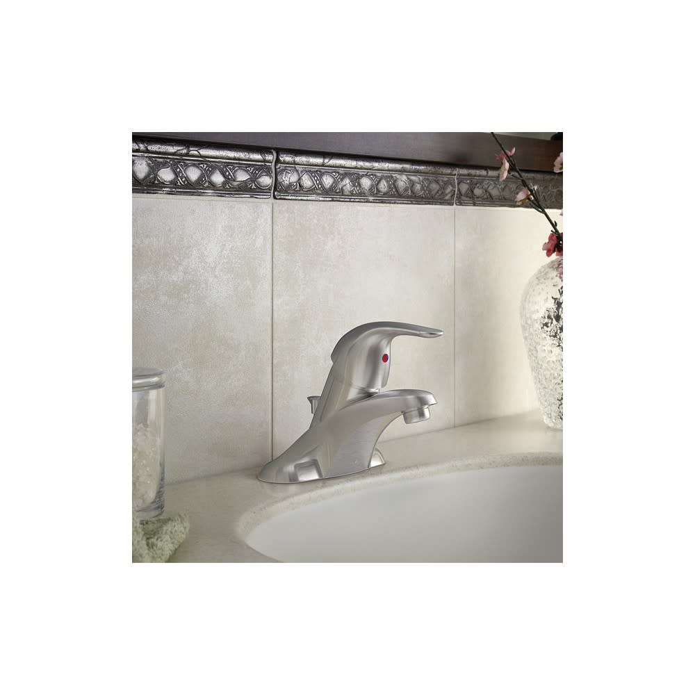 Moen Adler Bathroom Faucet Spot Resist Brushed Nickel Low Arc