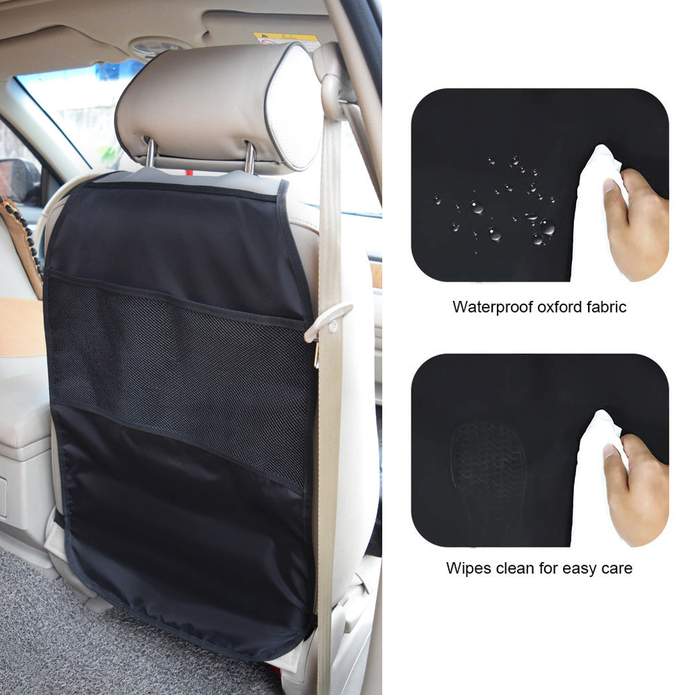 Car Seat Protector Cover Padded Thick Waterproof Back Seat Organizer Kick Mat
