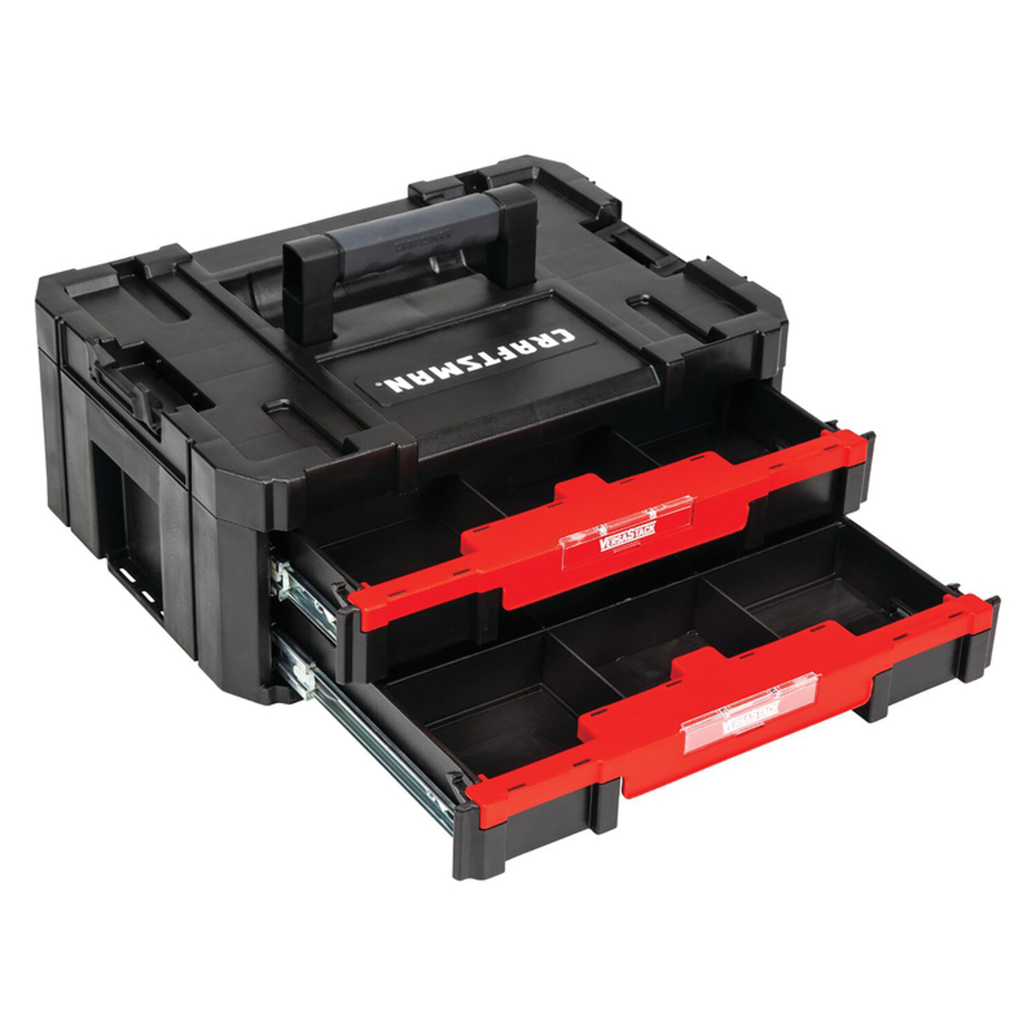 Craftsman VERSASTACK 17 in. 2-Drawer Tool Box 488 cu in Black/Red