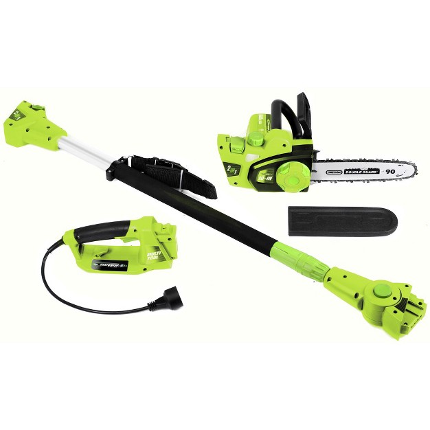 Earthwise Cvps43010 120v 7 Amp 10 In Corded 2 in 1 Pole Saw