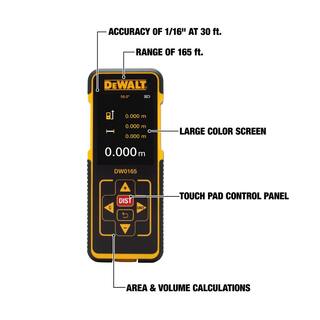 DW 165 ft. Color Screen Laser Distance Measurer DW0165N