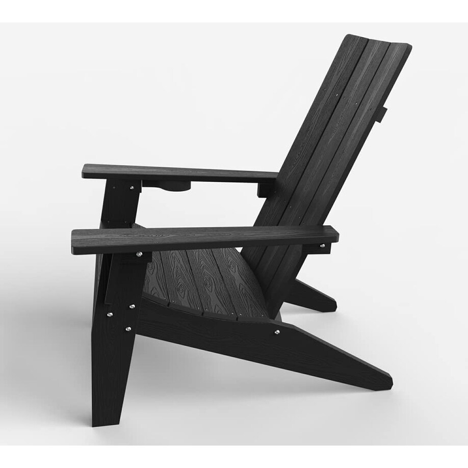 WINSOON  Weather HIPS Outdoor Adirondack Chair with Cup Holder