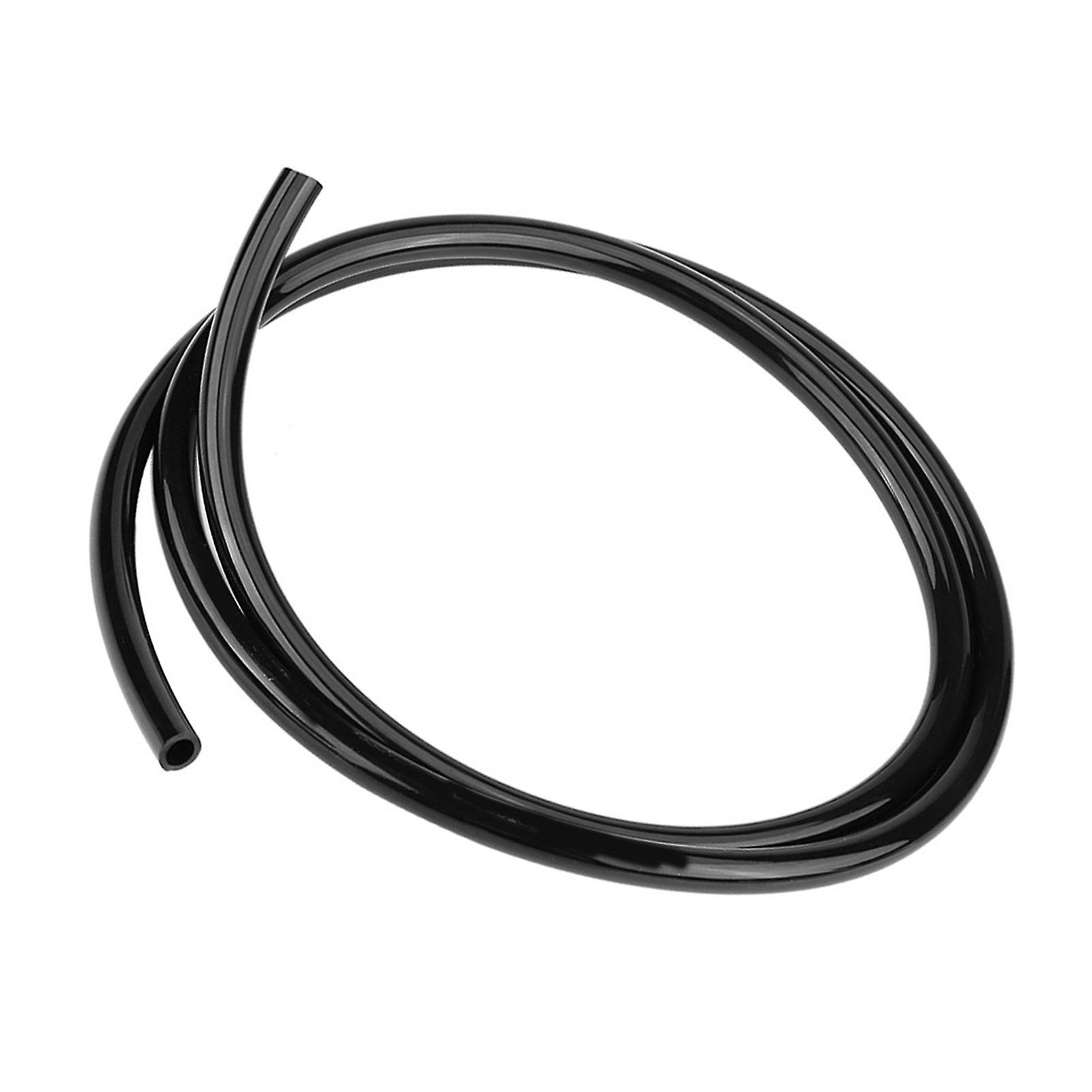 Motorcycle Universal Non Braided Rubber Fuel Line Hose Petrol Oil Pipe 1m Long Black