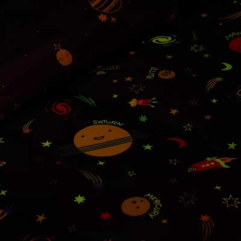 The Big One Kids? Diego Solar System Glow In The Dark Reversible Comforter Set with Shams