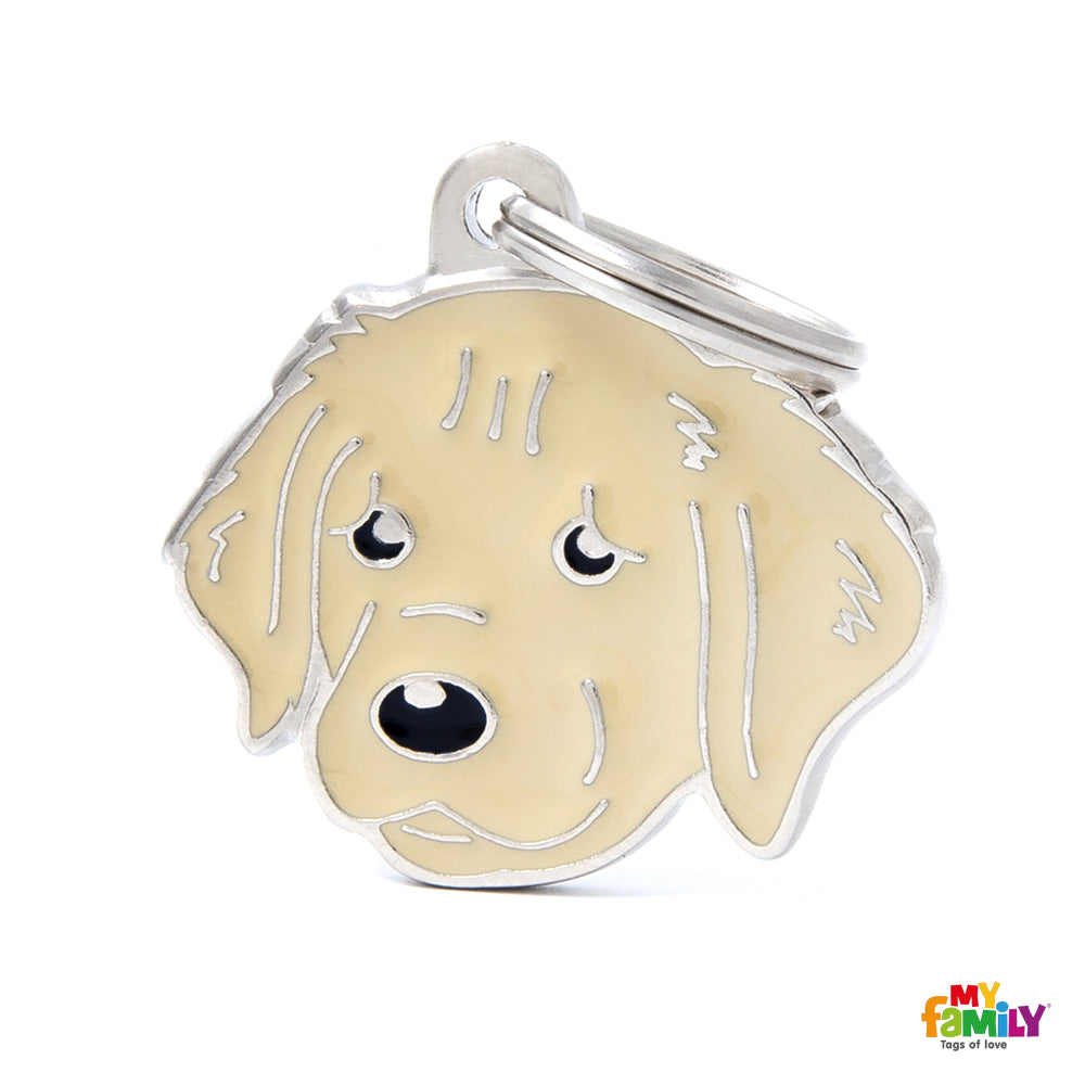 Golden Retriever Enamel Dog Tag