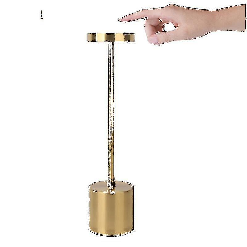 Led Cordless Table Lamp Small Rechargeable Metal Desk Lamp 3 Dimming Levels Modern Hotel Restaurant