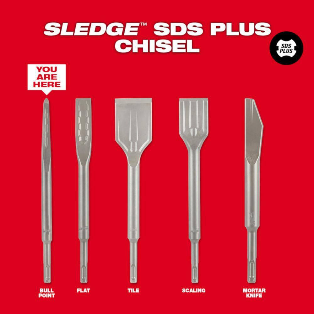 MW 10 in. SLEDGE SDS-PLUS Bull Point Chisel 48-62-6050