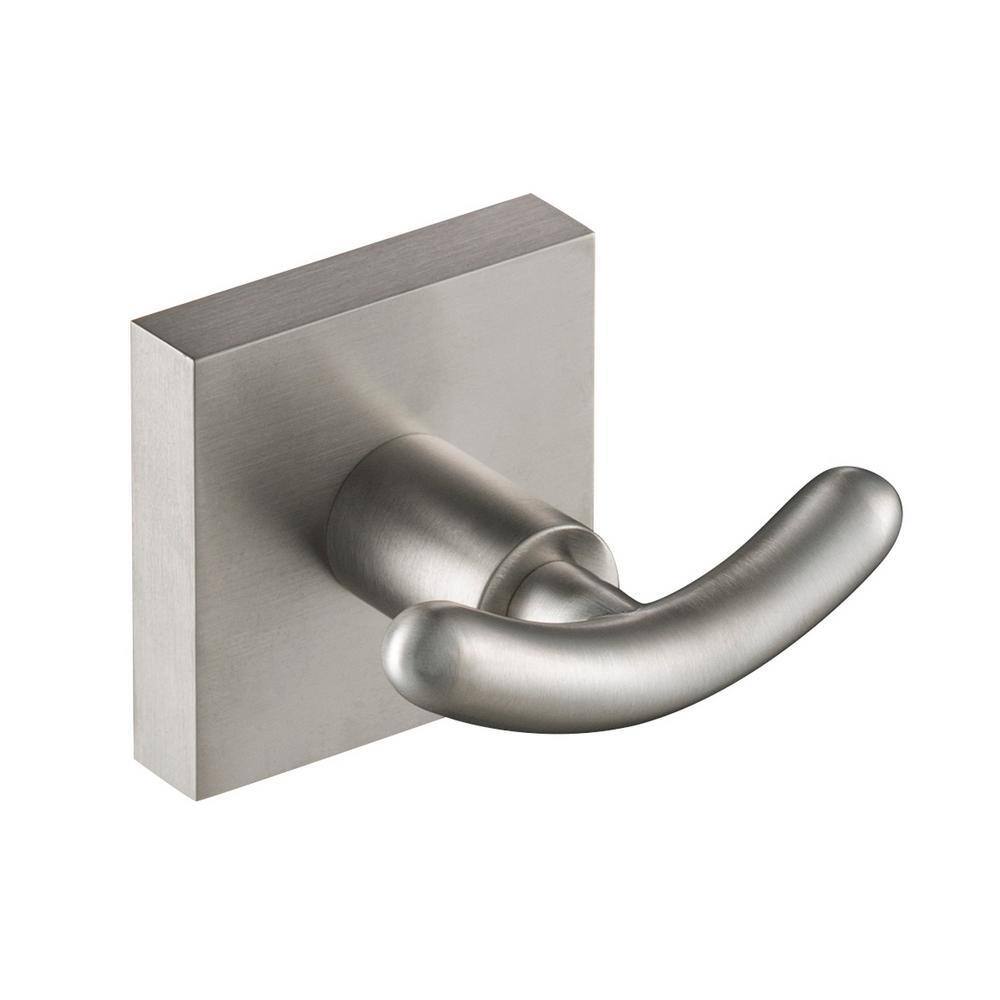 KRAUS Ventus Bathroom Robe and Towel Double Hook in Brushed Nickel KEA-17702BN