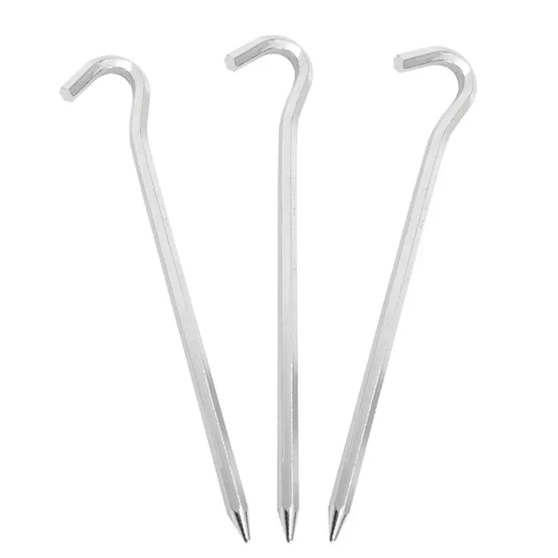 other camping   hiking gear Ultralight hook 18cm fix aluminium alloy ground nail pegs stakes outdoor camping tent accessories