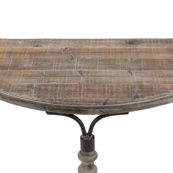 The Gray Barn Robin Road Wood Rustic Half Moon Table