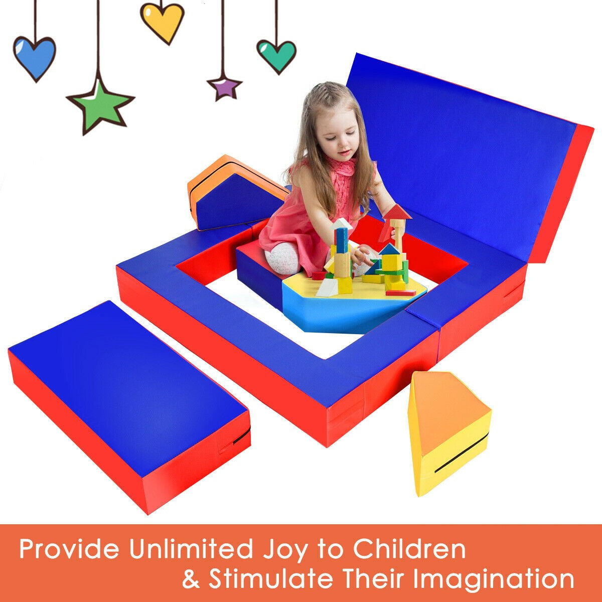 Costzon 4-in-1 Unique Shapes Convertible Climb and Crawl Foam Set