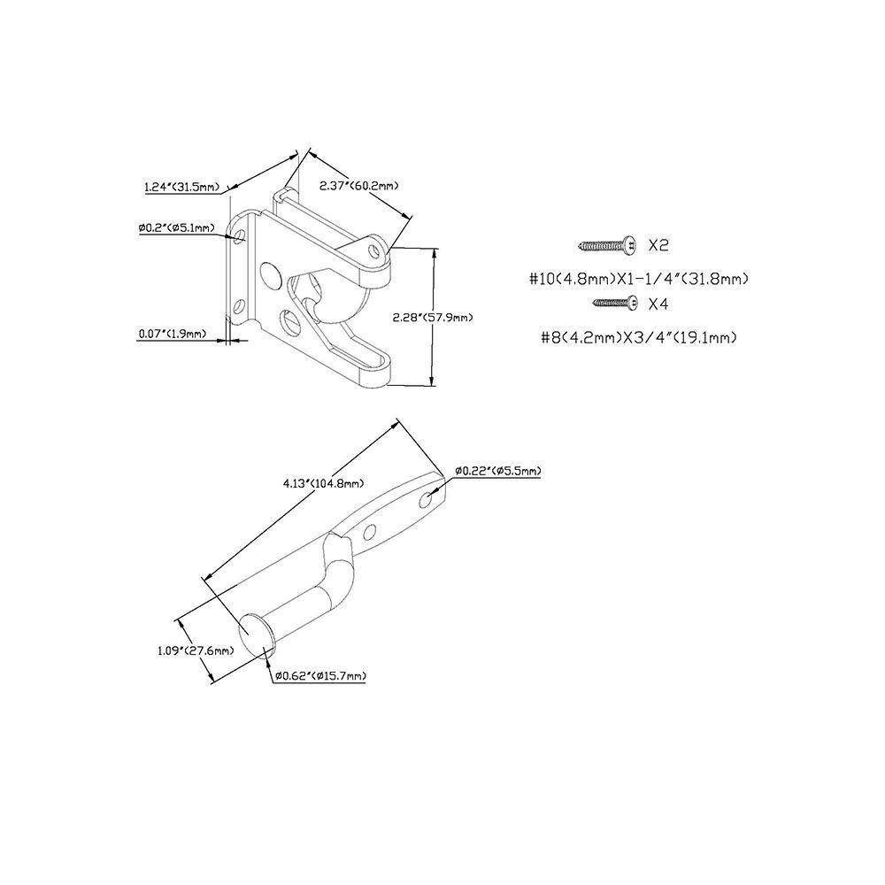 Everbilt Black Gate Latch 15462