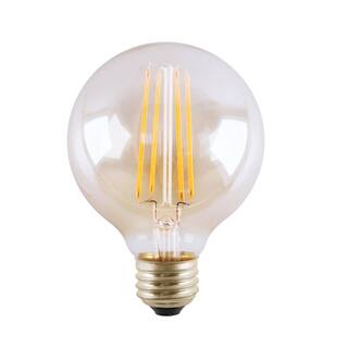 HALCO LIGHTING TECHNOLOGIES 100-Watt Equivalent 7-Watt G25 Dimmable Edison LED Light Bulb Clear Filament Globe Antique Vintage Warm White (1-Bulb) G25CL7ANT827LED2 85072