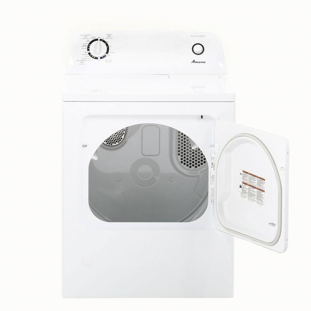 Amana 6.5 cu.ft. vented Front Load Gas Dryer in White with Wrinkle Prevent Option NGD4655EW